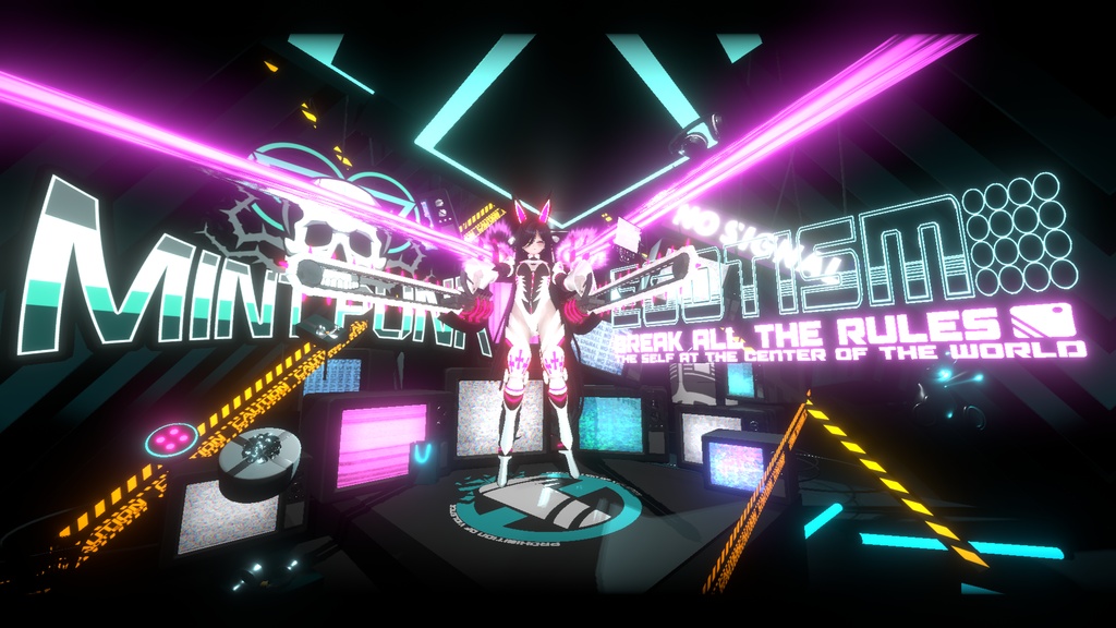 【VRChat想定】【Rize専用】バニーっぽいサイバー系衣装Ver.1.0.0【無料あり】