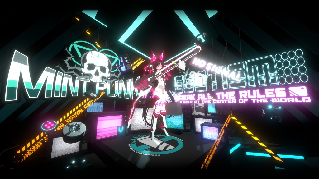【VRChat想定】【Rize専用】バニーっぽいサイバー系衣装Ver.1.0.0【無料あり】