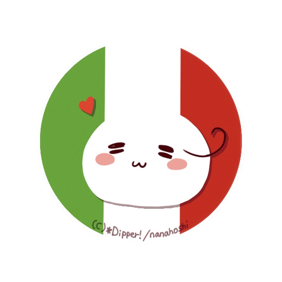 おもち缶バッジ　独伊
