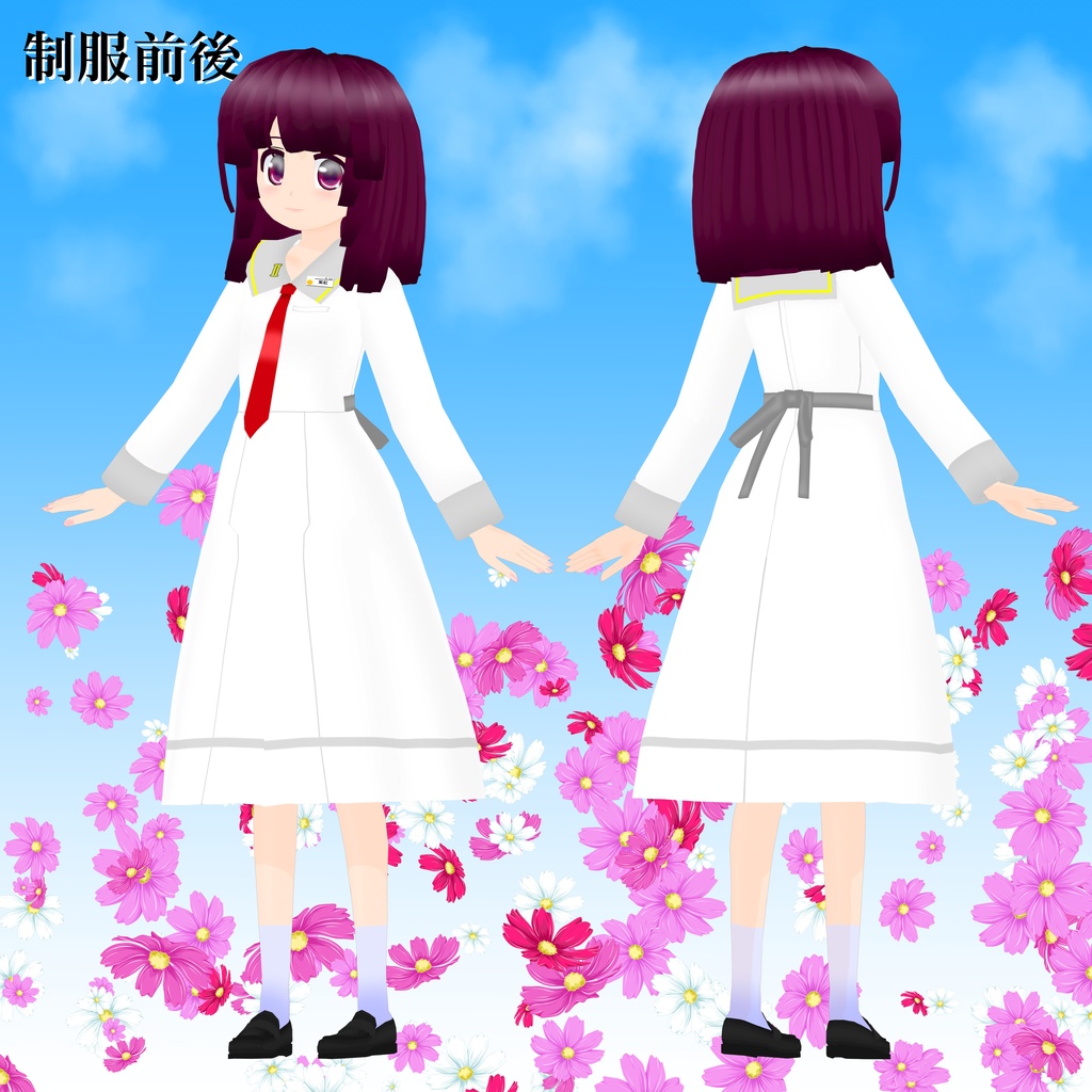 オリジナル3Dモデル「しぐれ」(VRMのみの暫定版)