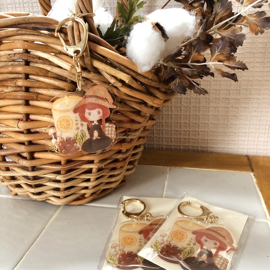 アクリルキーホルダー「ろうそくと女の子」