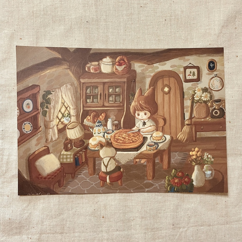 大判A5サイズカード「今日はアップルパイの日」