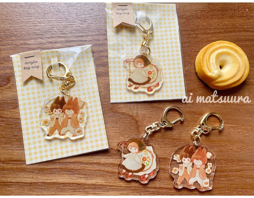 アクリルキーホルダー「お散歩ねこくんズ」