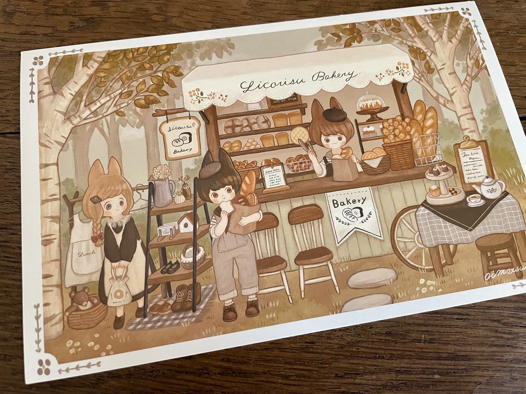 長方形カード「リコリス・ベーカリー」