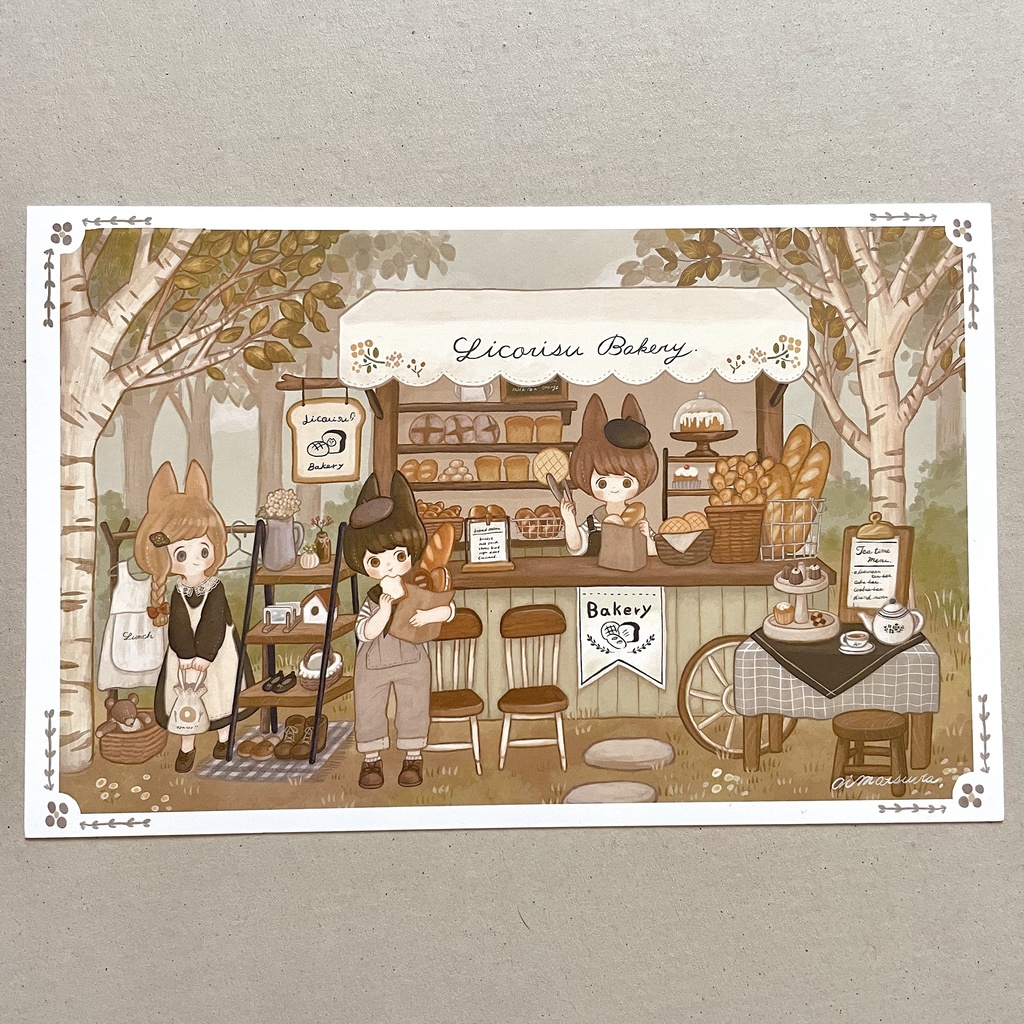 長方形カード「リコリス・ベーカリー」