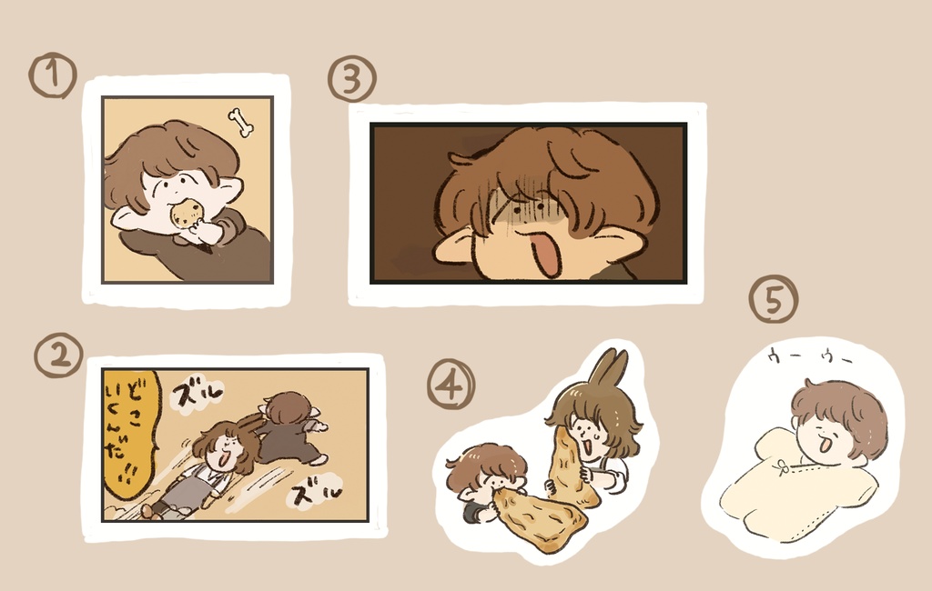 うさおとララフェルシール