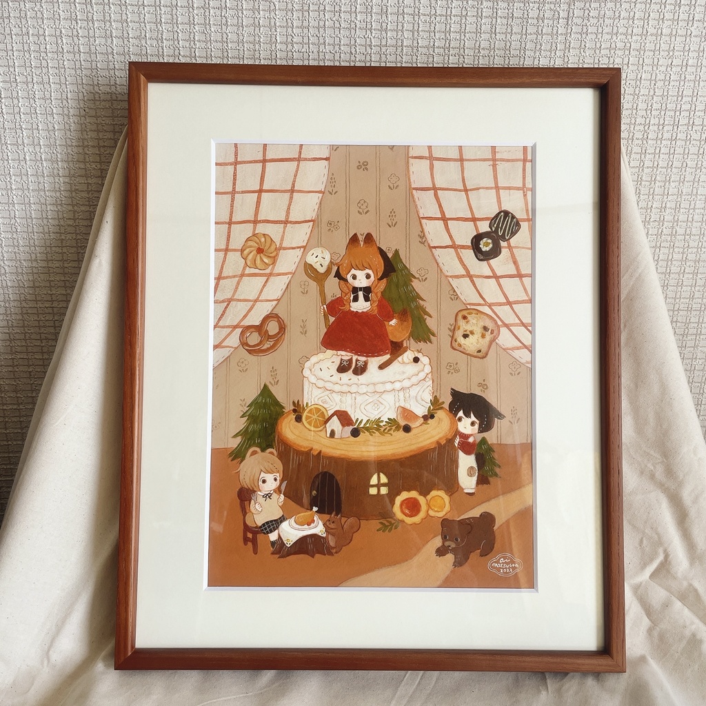 ■原画「ふゆのおへやとパンのかおり」