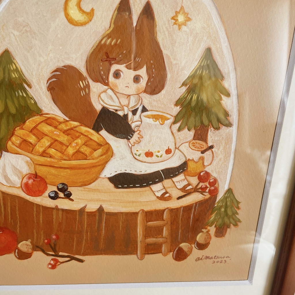 原画「12月のガラスドーム」