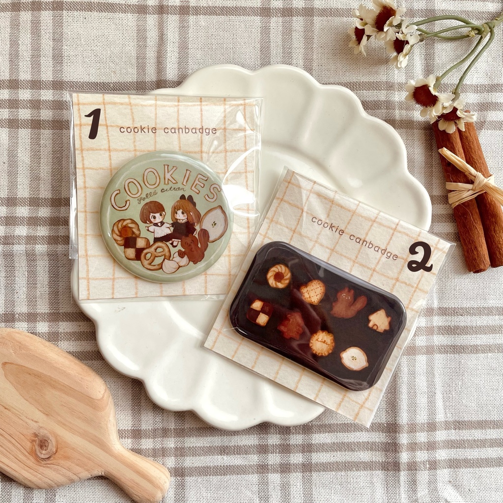 クッキー缶バッジ