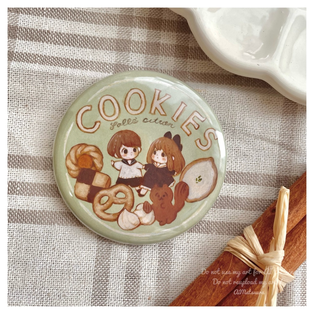 クッキー缶バッジ