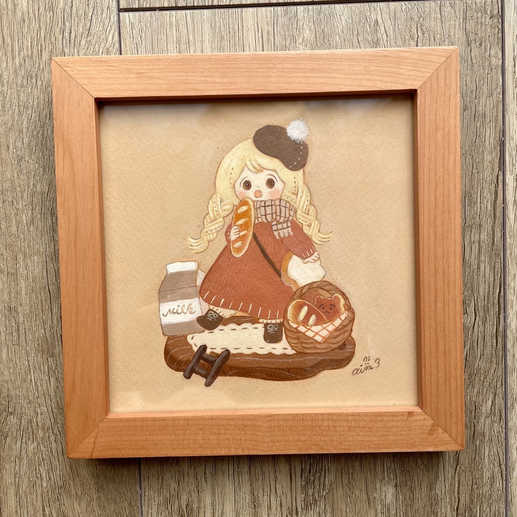 カレンダー原画「パンをひとかじり」