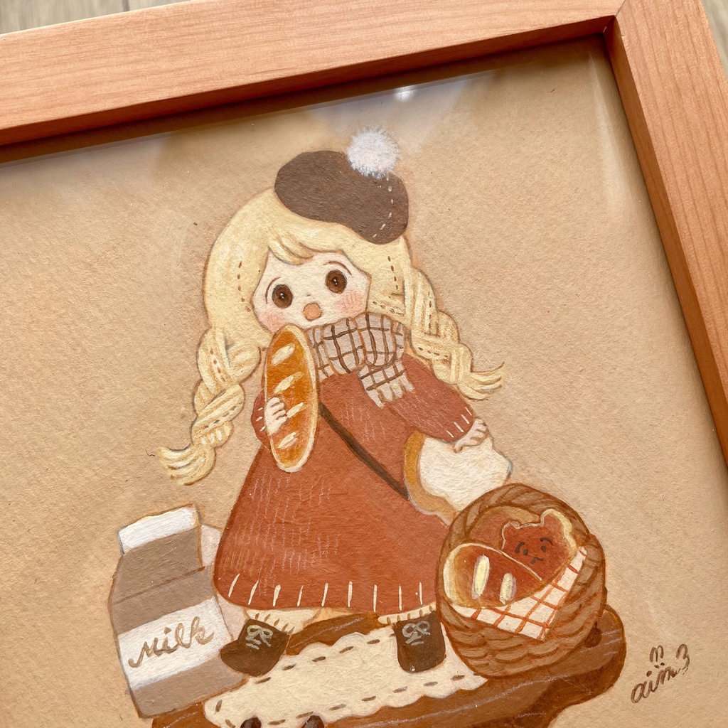 カレンダー原画「パンをひとかじり」