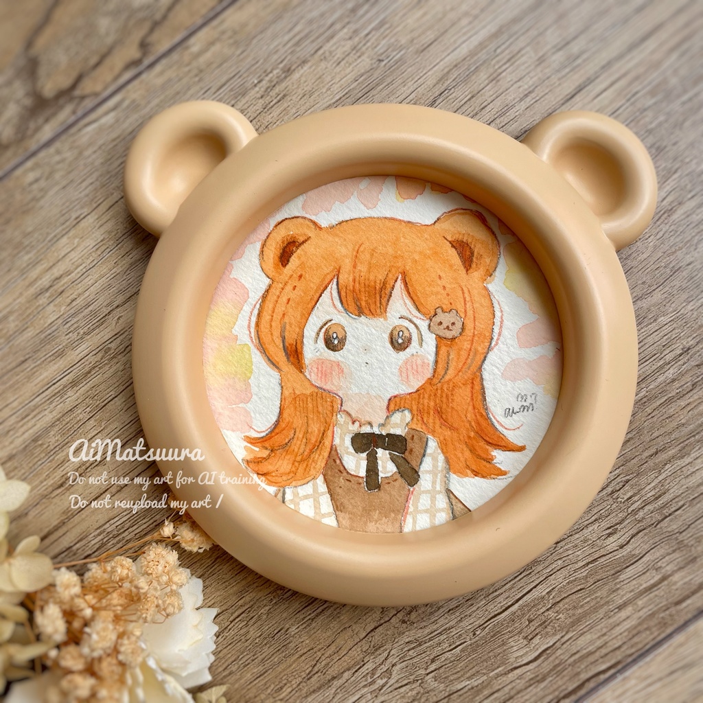 アニマルフレーム入りドローイング原画