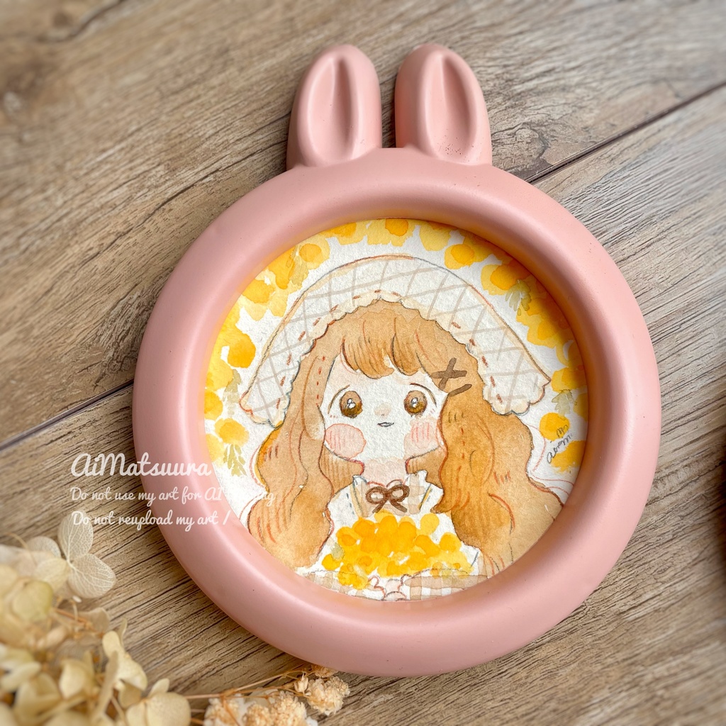 アニマルフレーム入りドローイング原画