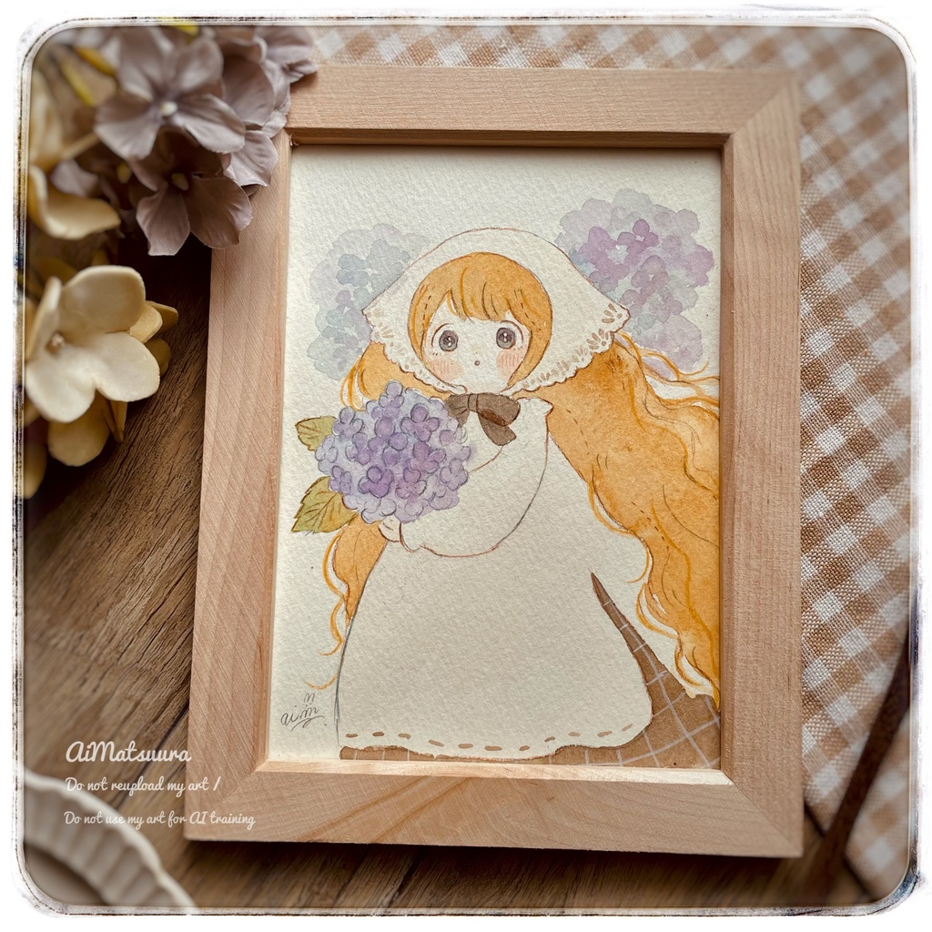 ドローイング原画（大）「紫陽花のきもち」
