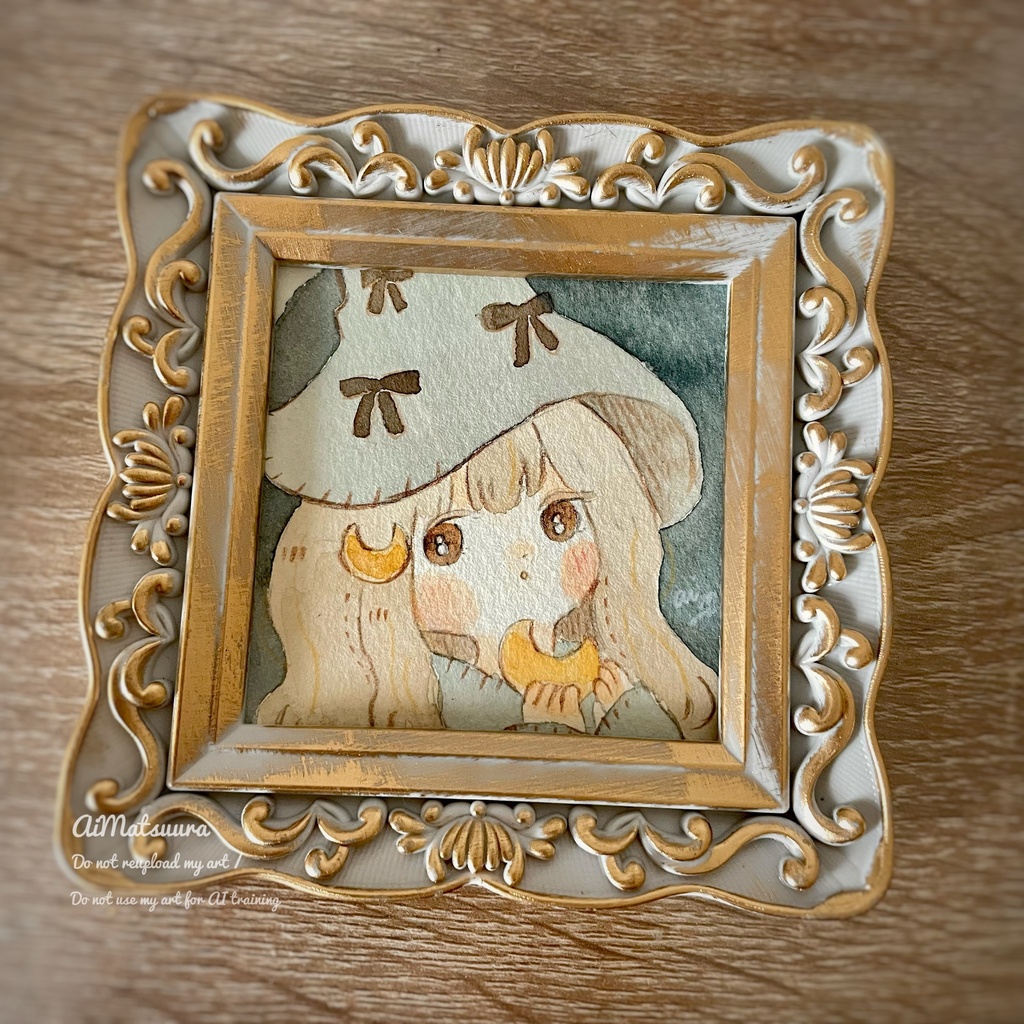 水彩ドローイング原画 星と月シリーズ