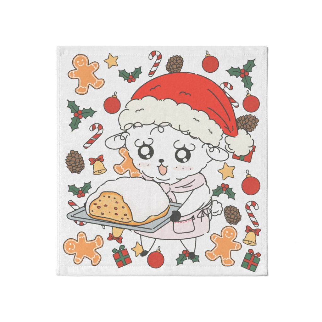 【Christmas】皆さんと過ごしたくて!ヤンヤンと仲間たちの癒しハンドタオル (37×40cm)