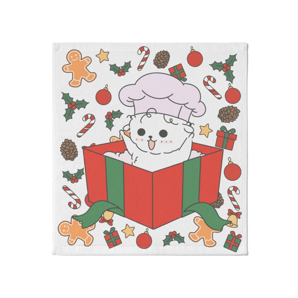 【Christmas】皆さんと過ごしたくて!ヤンヤンと仲間たちの癒しハンドタオル (37×40cm)_フラッフィー