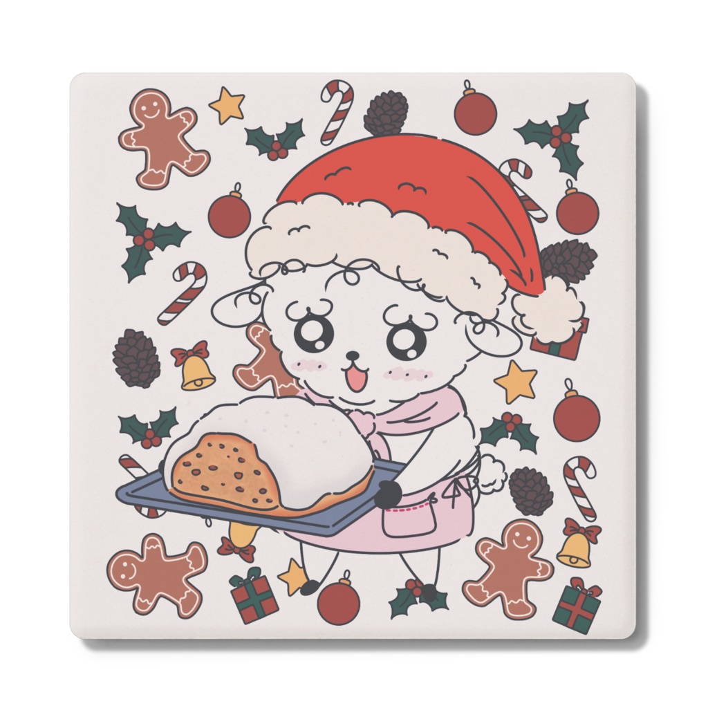 【Christmas】冬のティータイムに魔法を。ヤンヤンと仲間たちの珪藻土コースター