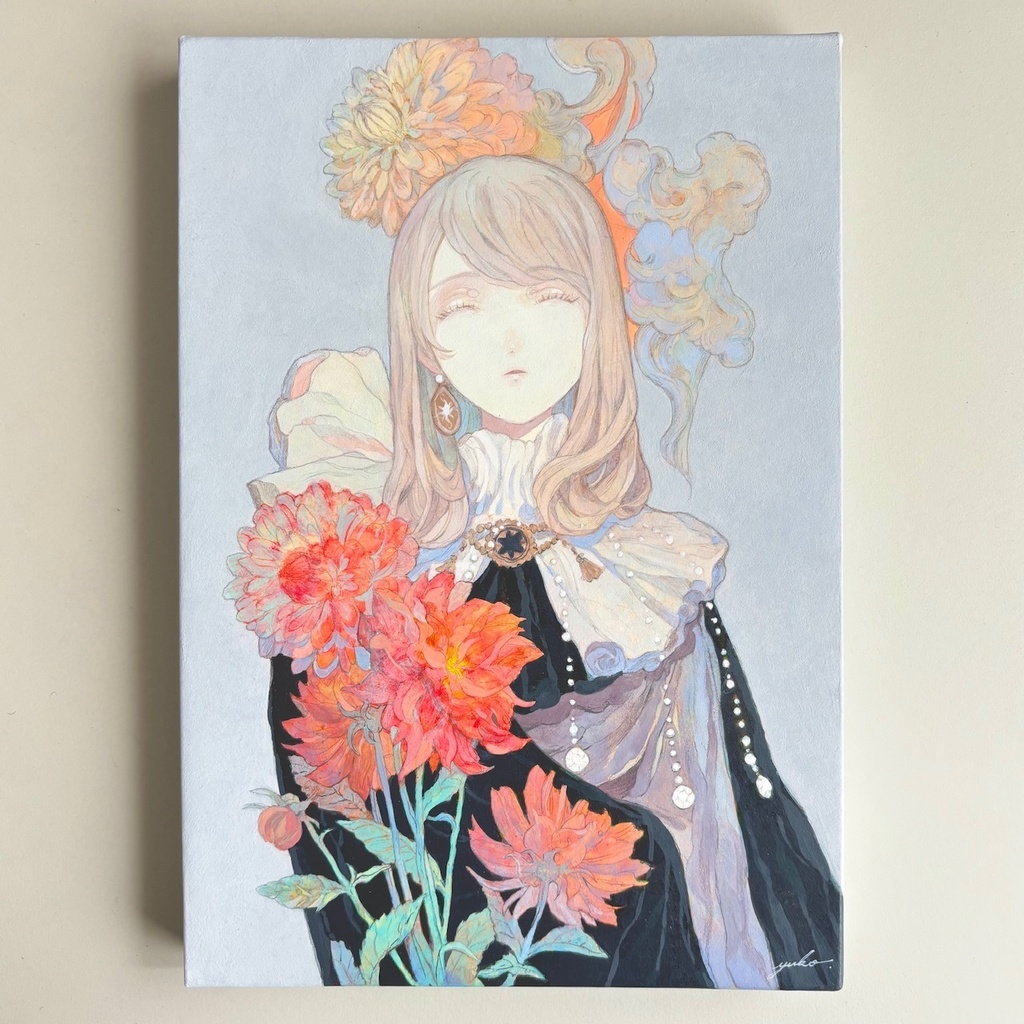 原画「花映し -Dahlia-」