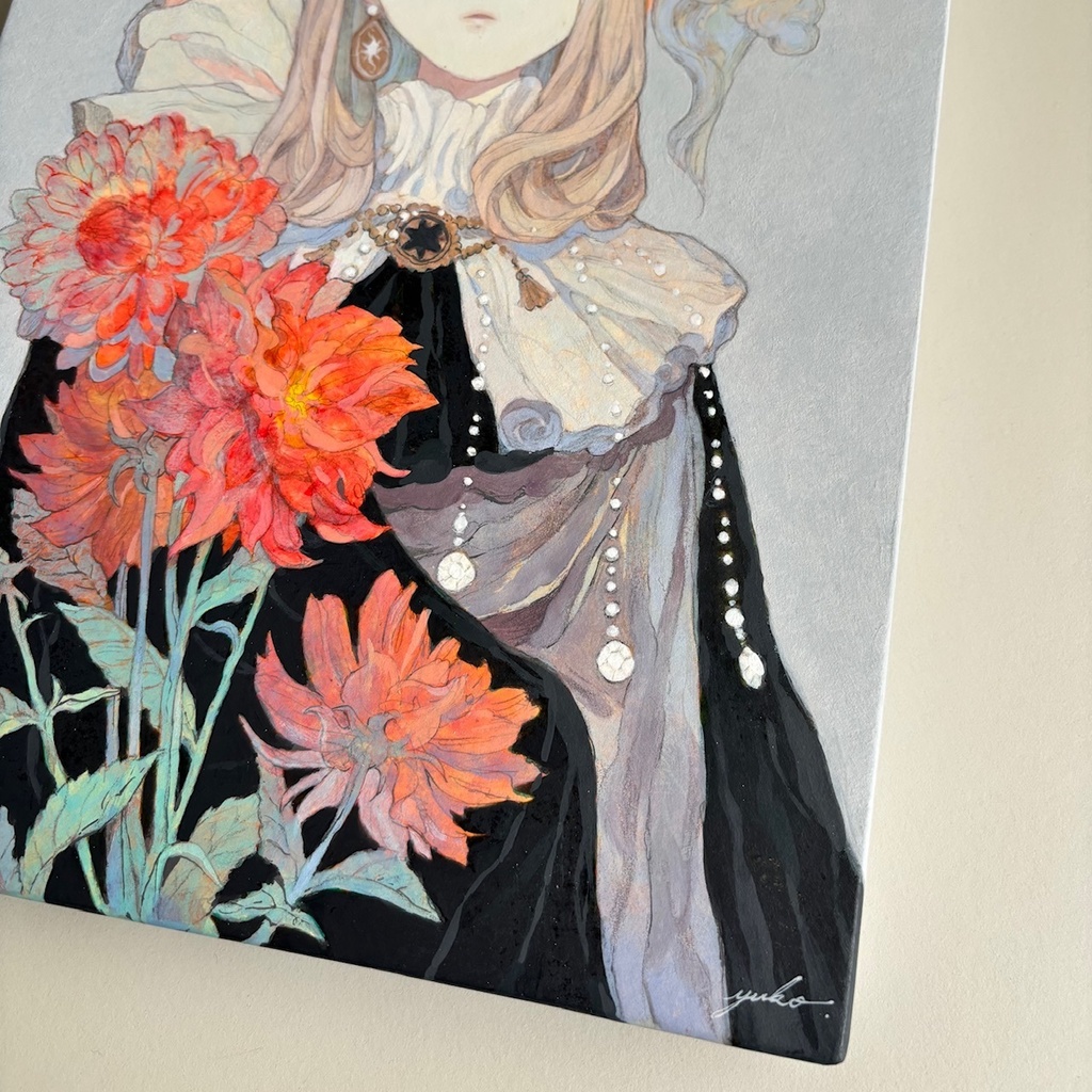 原画「花映し -Dahlia-」