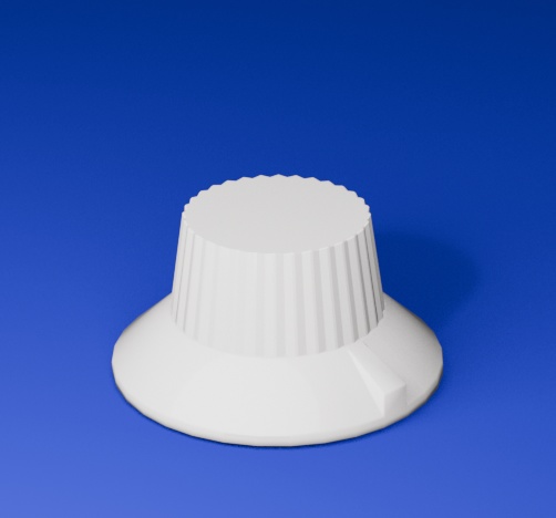 3Dモデル・ギタリストが作ったコントロールノブ [ホワイト]