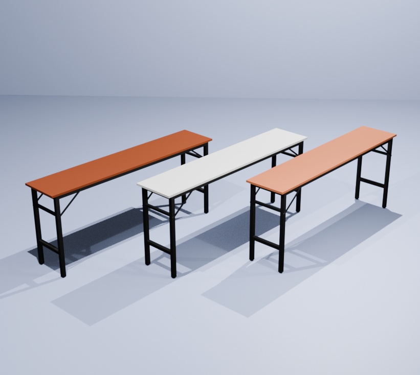 折り畳みテーブル3種(3Dゲームアセット)