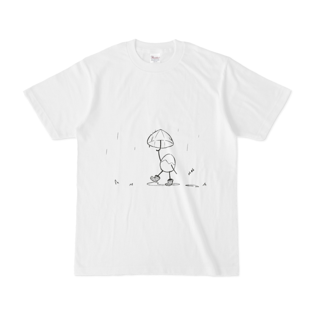 餅のおこめイラスト　白Tシャツ　01