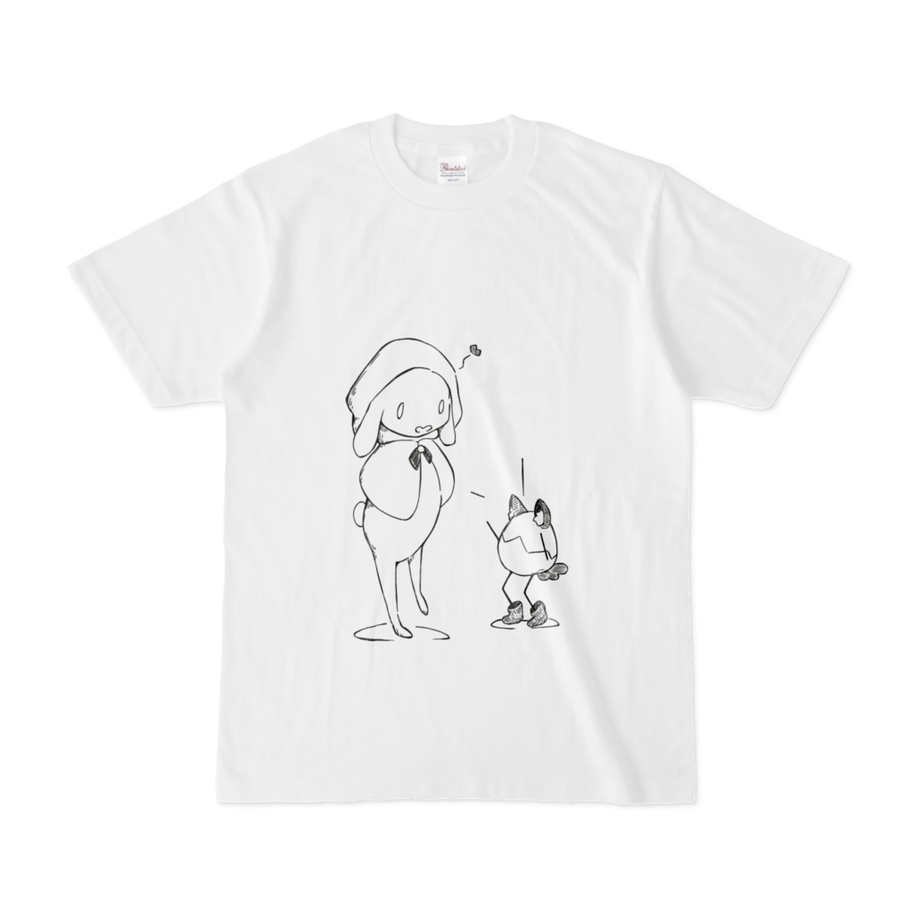 餅のおこめイラスト　白Tシャツ02