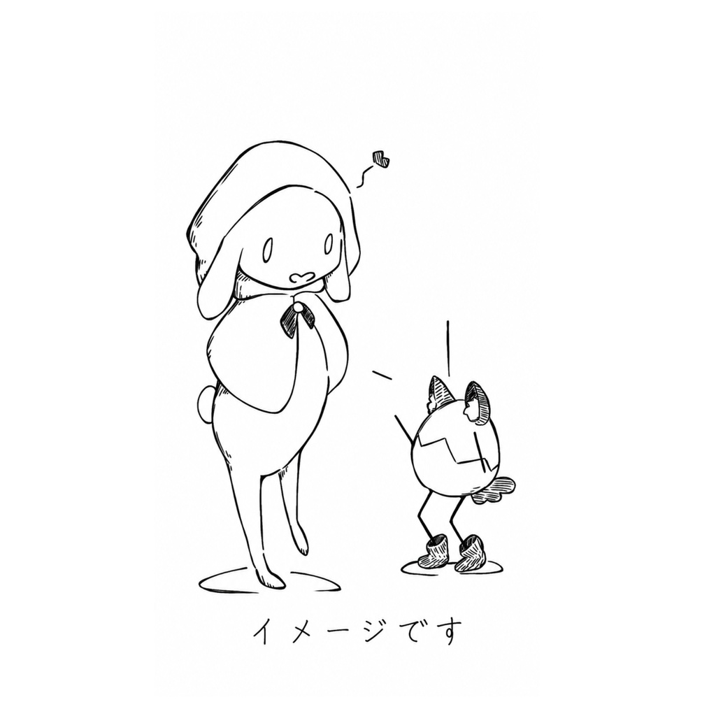 餅のおこめイラスト 白Tシャツ02