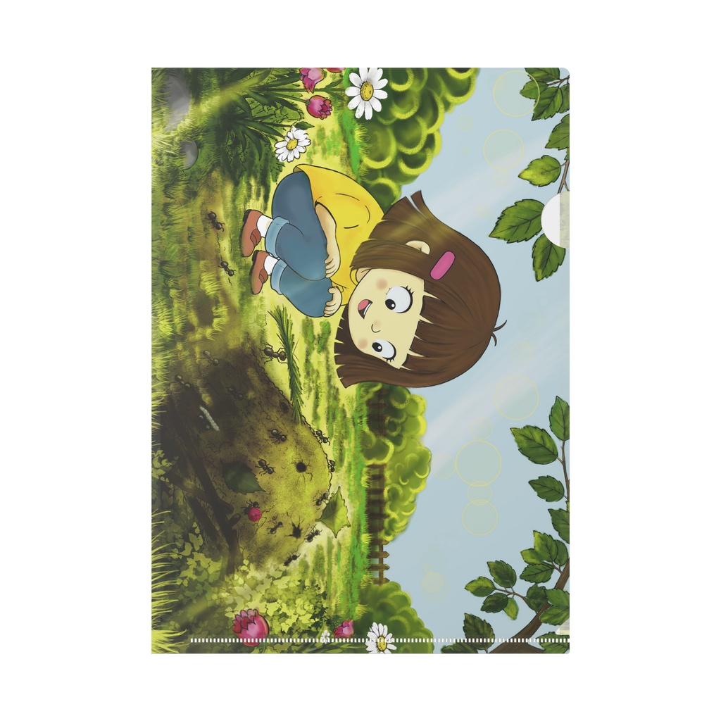 【オリジナル】クリアファイル「小さな世界の大冒険」🐜🌿 (A4サイズ)
