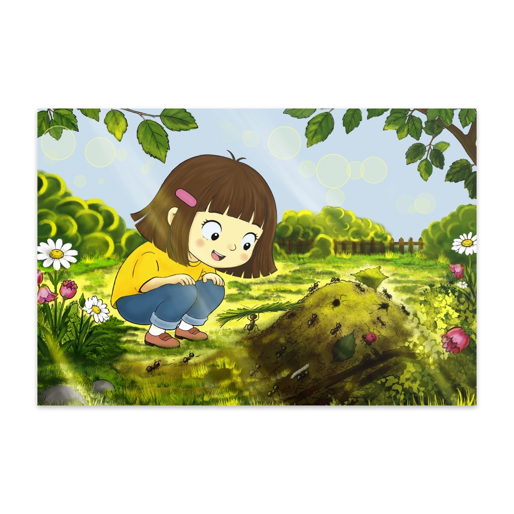 ポストカード「小さな世界の大冒険」🐜🌿