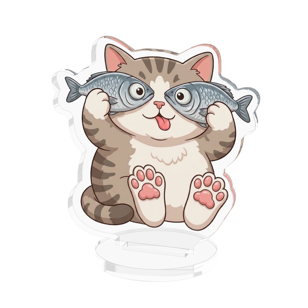 お魚で目を隠した猫ちゃん アクリルスタンド🐱🐟