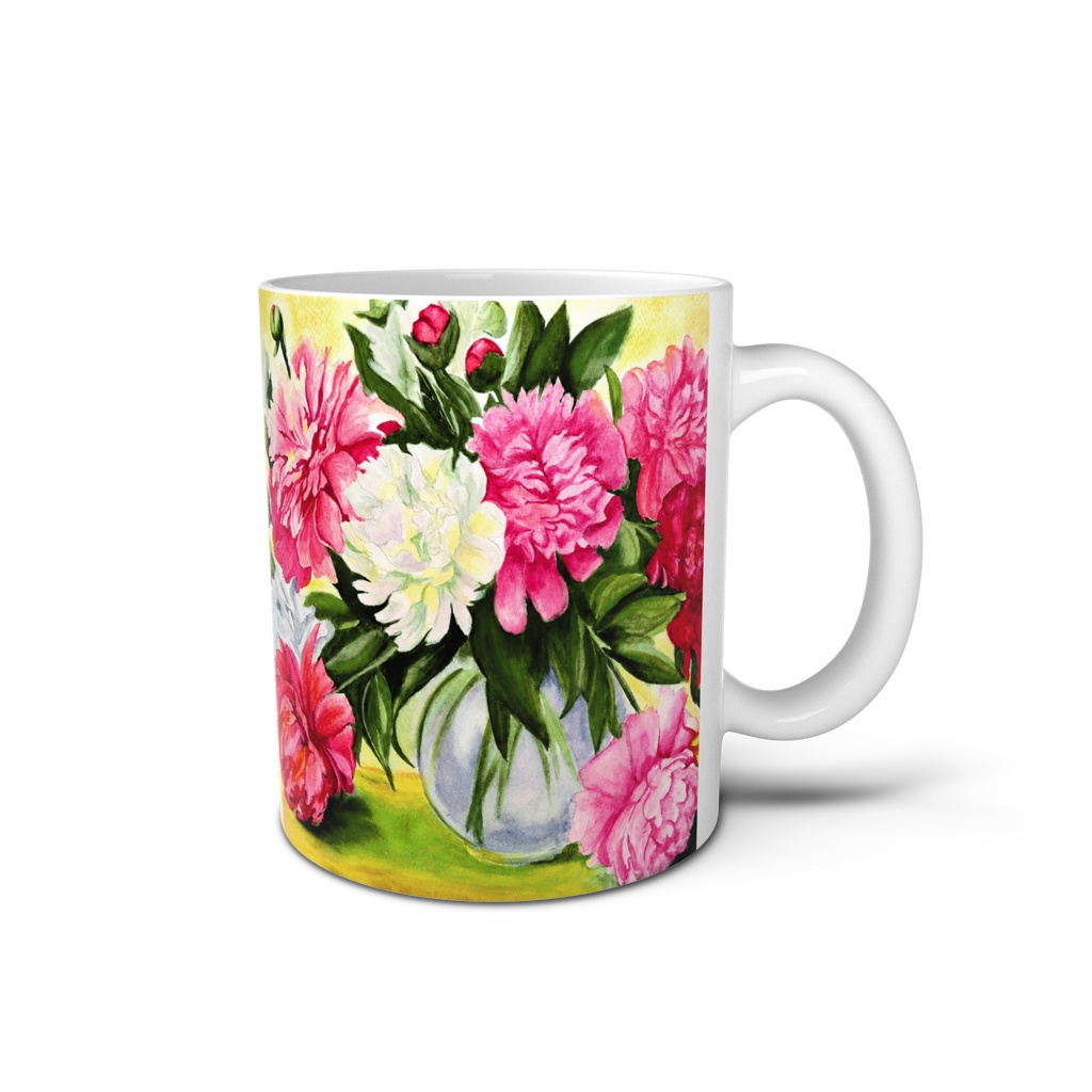 華やかな牡丹の花束マグカップ 🌸☕️ オリジナルマグカップ