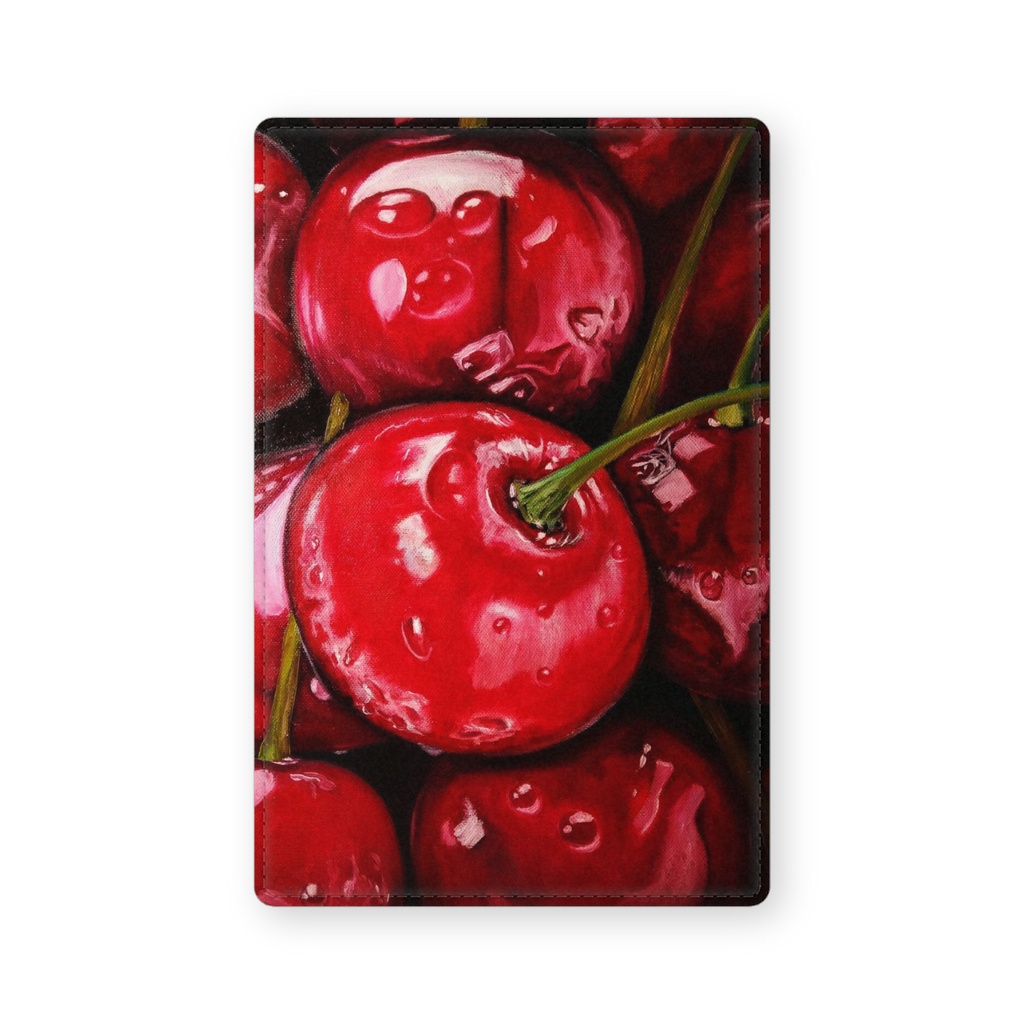 【レザー製名刺入れ】みずみずしいさくらんぼ 🍒