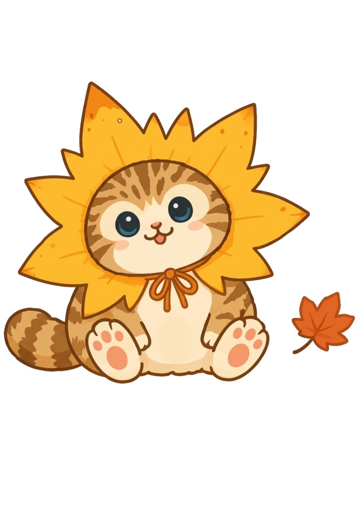 秋のどうぶつ デジタルステッカーセット / Autumn Animals Digital Sticker Set / 15
