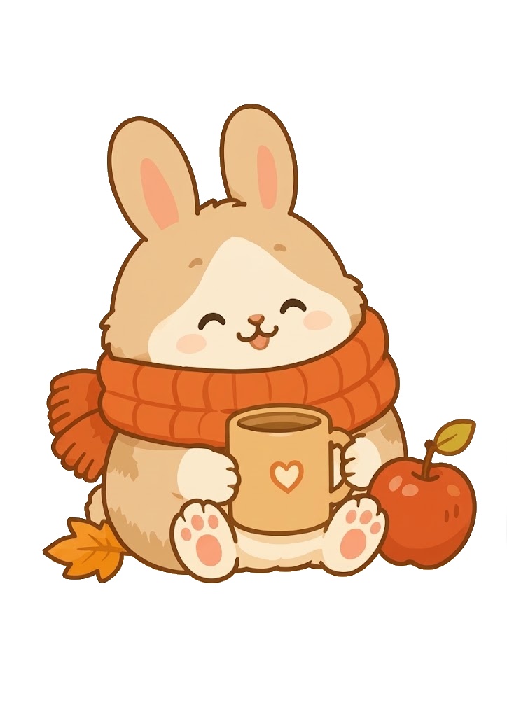 秋のどうぶつ デジタルステッカーセット / Autumn Animals Digital Sticker Set / 15