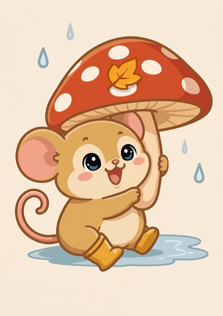 秋のどうぶつ デジタルステッカーセット / Autumn Animals Digital Sticker Set / 15