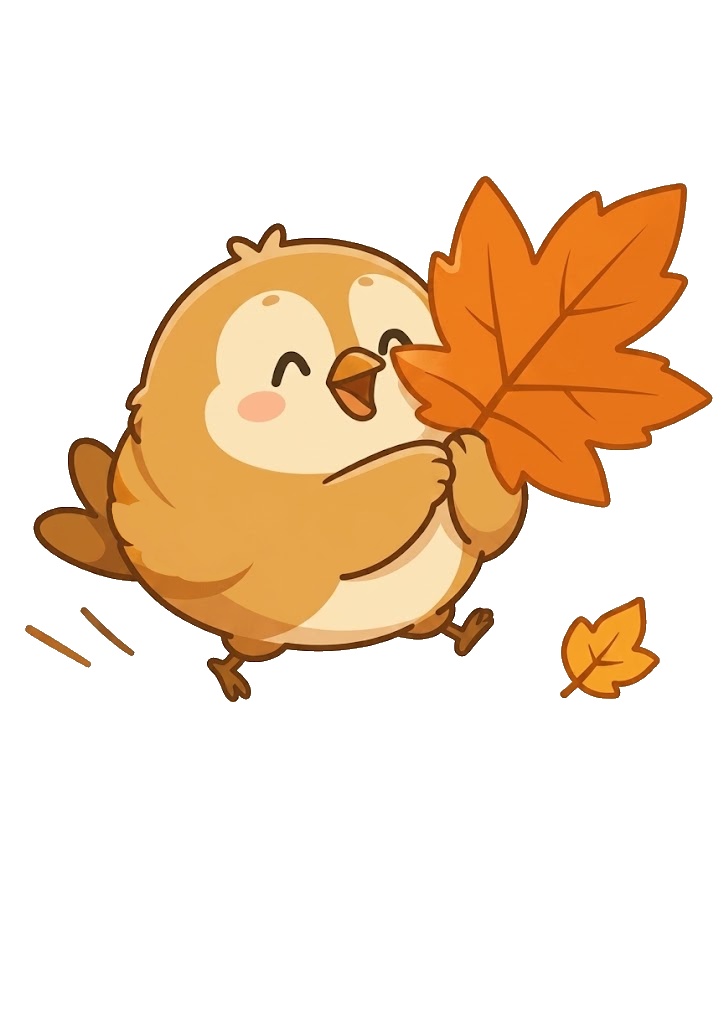 秋のどうぶつ デジタルステッカーセット / Autumn Animals Digital Sticker Set / 15