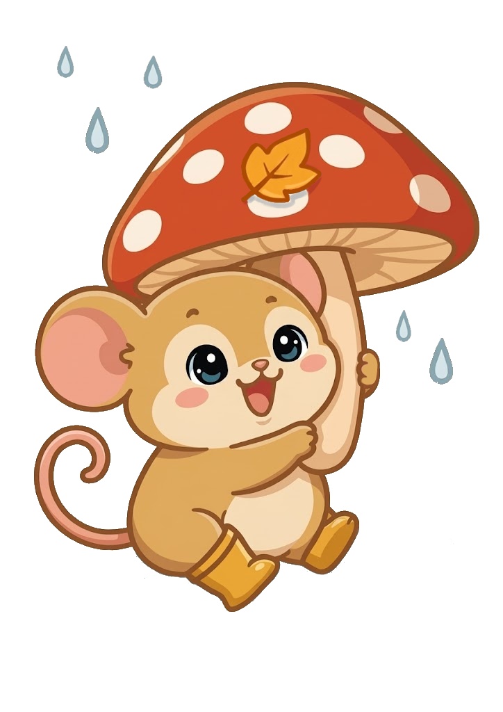 秋のどうぶつ デジタルステッカーセット / Autumn Animals Digital Sticker Set / 15