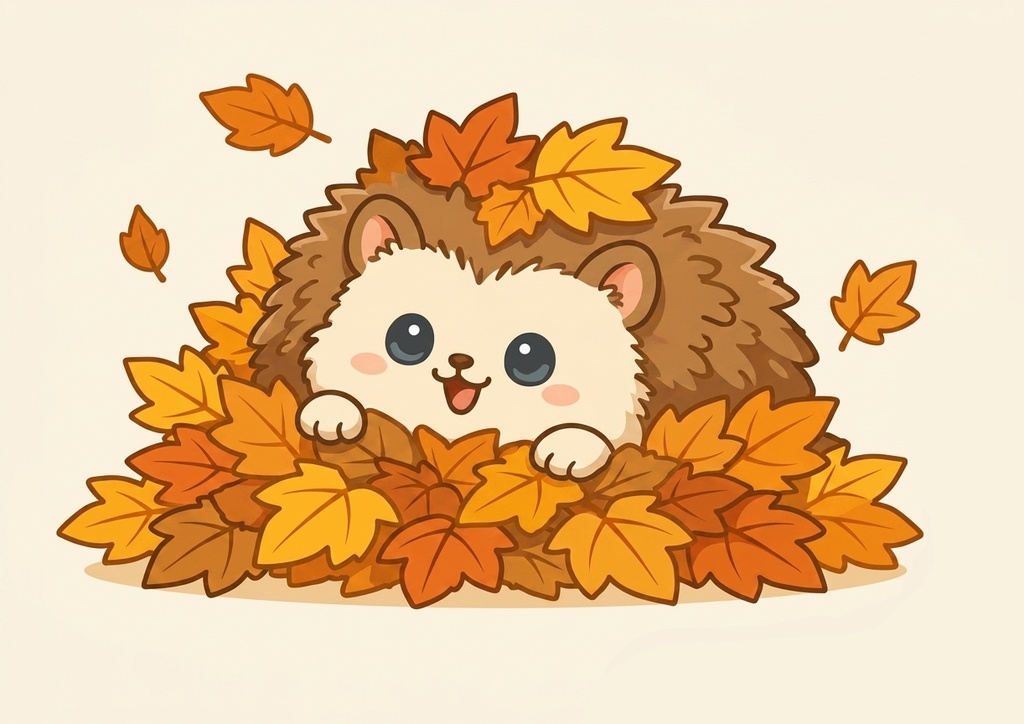 秋のどうぶつ デジタルステッカーセット / Autumn Animals Digital Sticker Set / 15