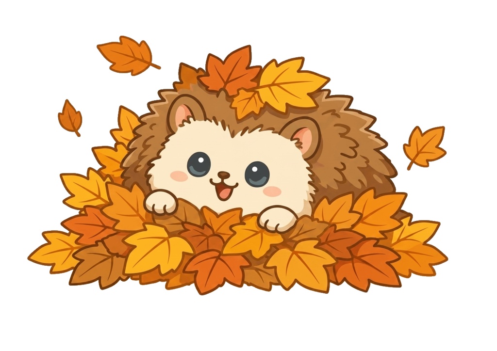 秋のどうぶつ デジタルステッカーセット / Autumn Animals Digital Sticker Set / 15