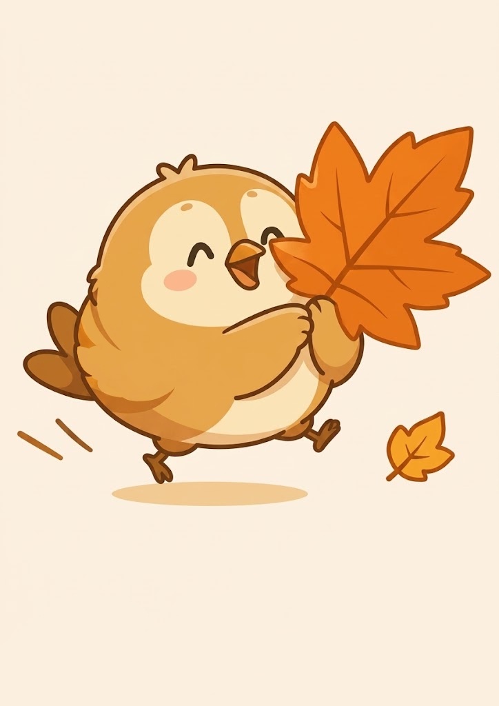 秋のどうぶつ デジタルステッカーセット / Autumn Animals Digital Sticker Set / 15