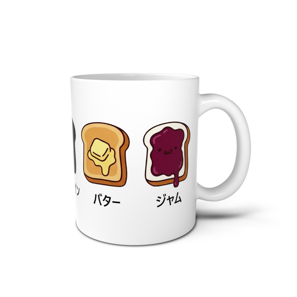 パンが描かれたマグカップ