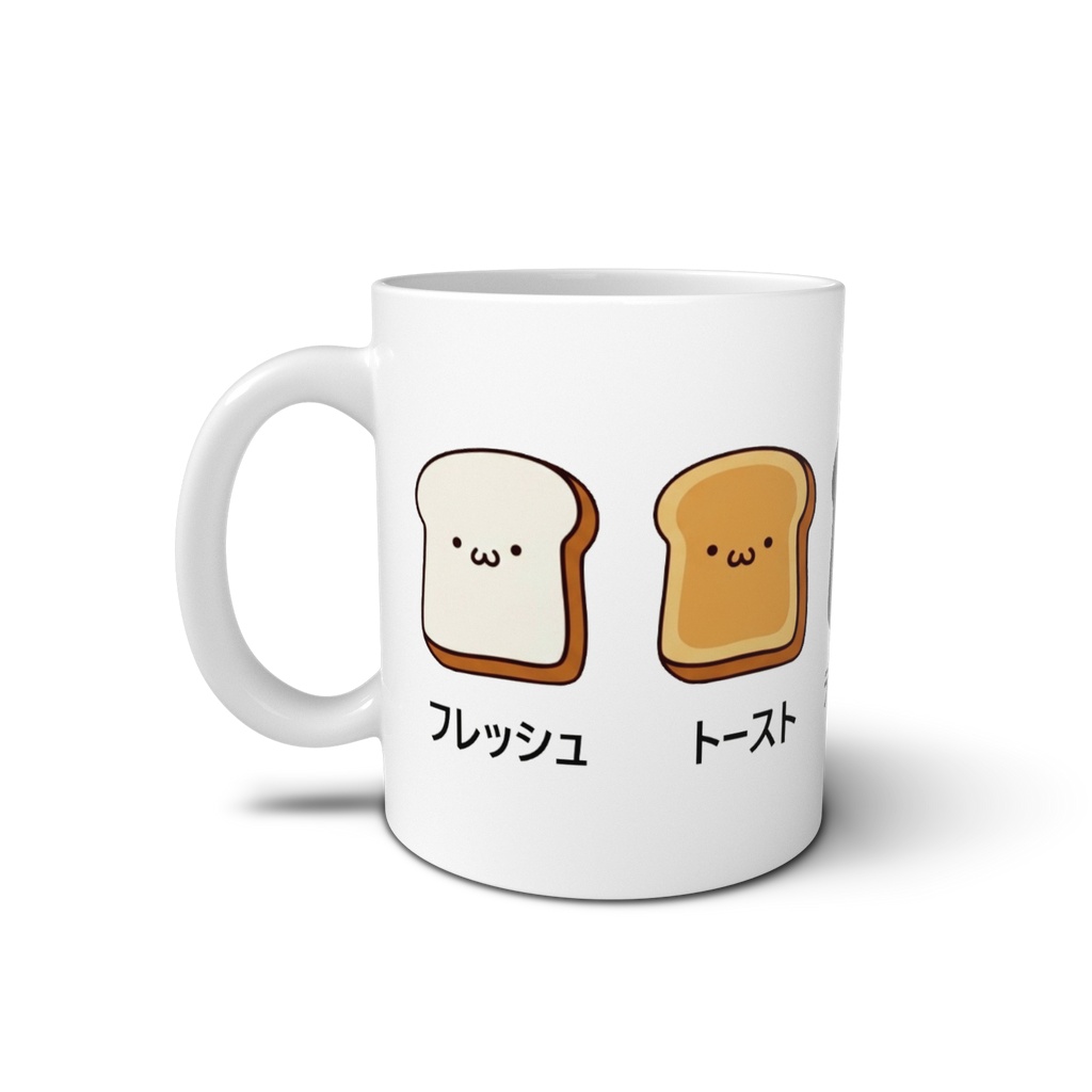 パンが描かれたマグカップ