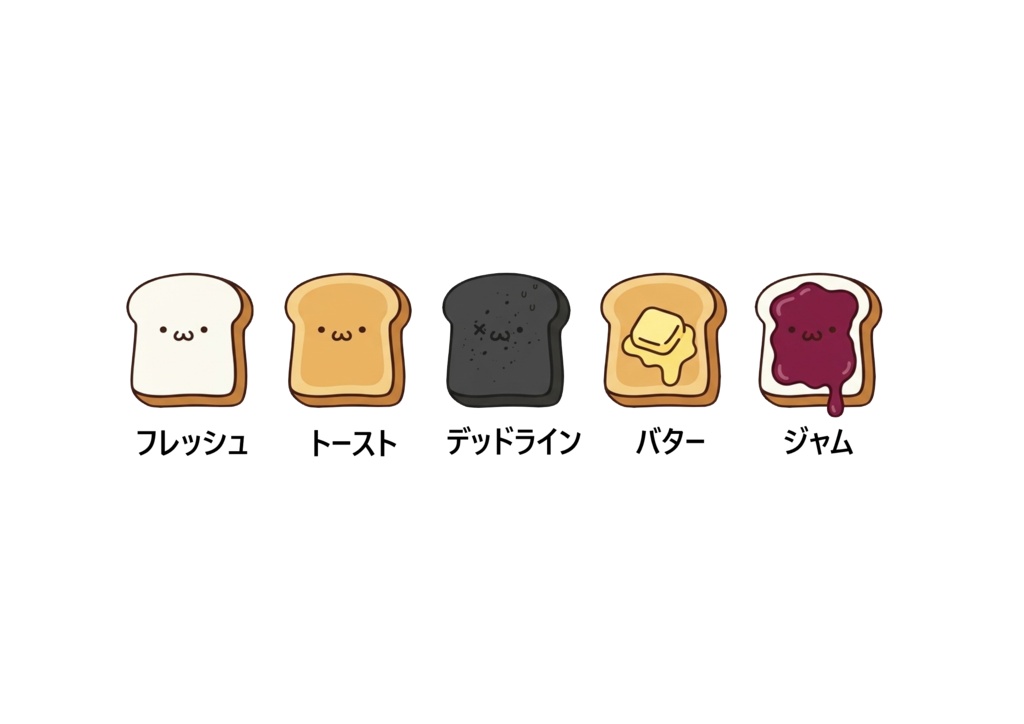 パンが描かれたマグカップ