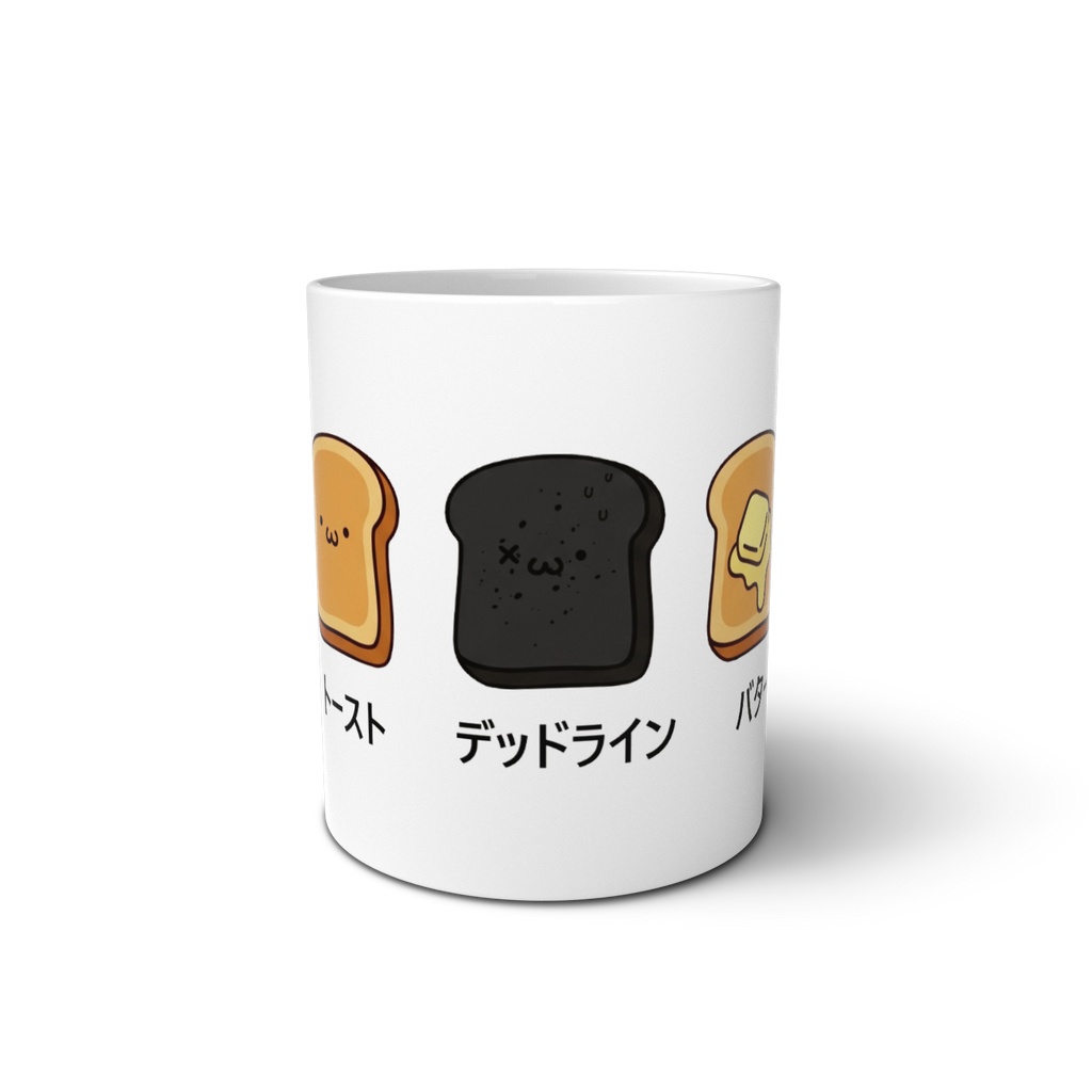 パンが描かれたマグカップ
