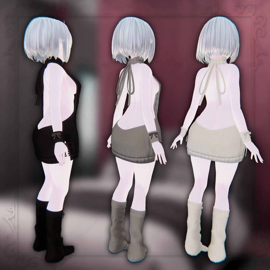 【4アバター対応】童貞を◯すセーター【ずらし/脱ぎギミック付き♥】