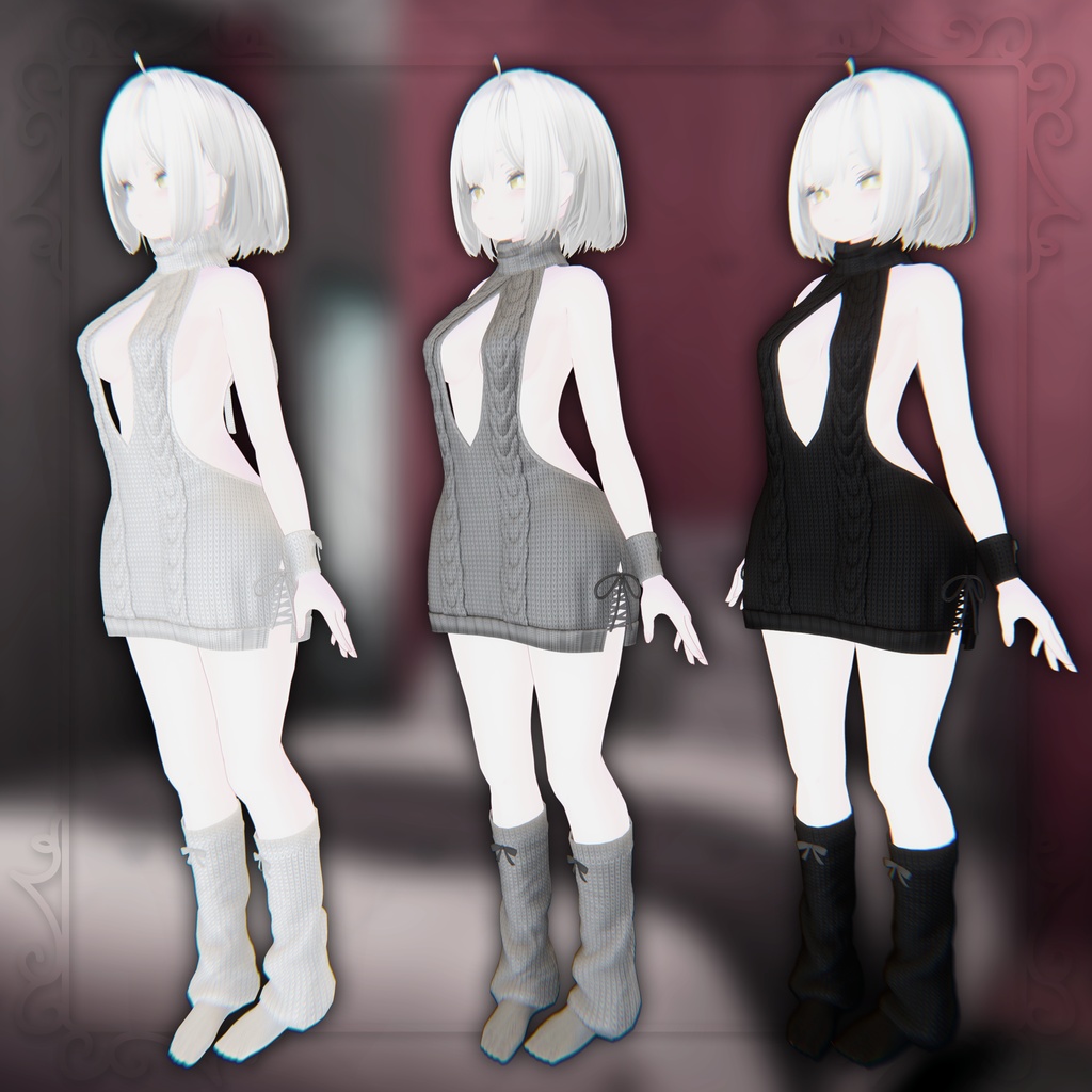 【4アバター対応】童貞を◯すセーター【ずらし/脱ぎギミック付き♥】