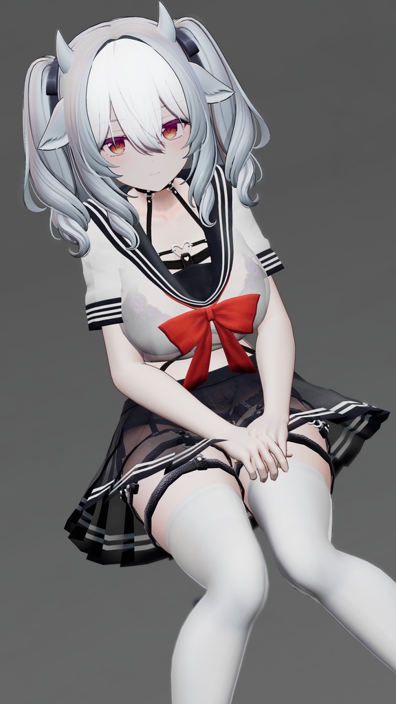 【6アバター/MA対応】Sensual Sailor 【落ちる脱衣ギミック付き♥】